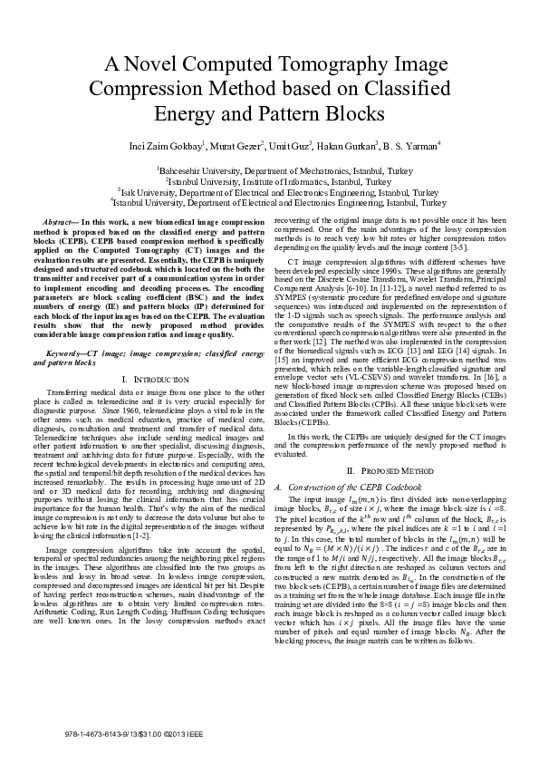 (PDF) A novel computed tomography image compression method based on ...