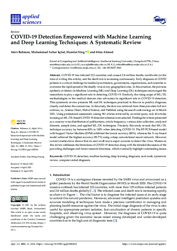 (PDF) COVID-19 Detection Empowered with Machine Learning and Deep ...