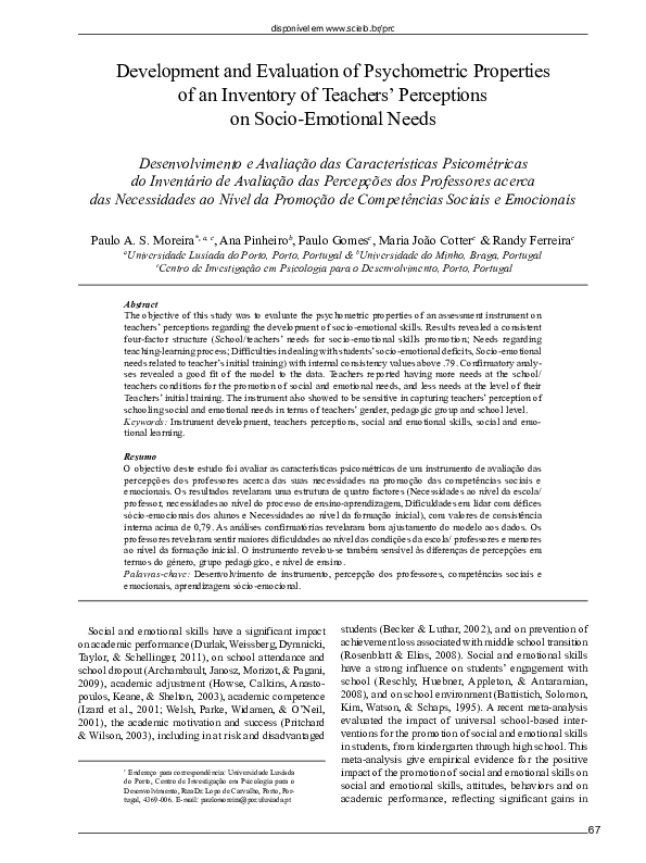 (PDF) Development and evaluation of psychometric properties of an ...