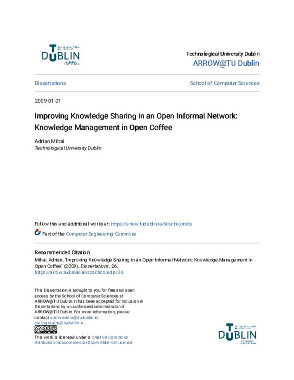 (PDF) Improving Knowledge Sharing in an Open Informal Network ...