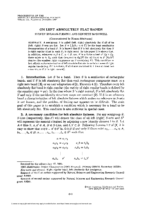 (PDF) On Left Absolutely Flat Bands