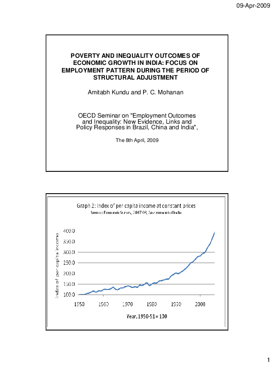 (PDF) Poverty and Inequality Outcomes of Economic Growth in India ...