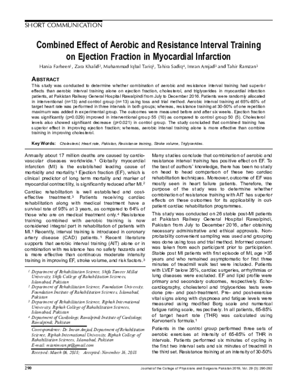 (PDF) Combined Effect of Aerobic and Resistance Interval Training on ...