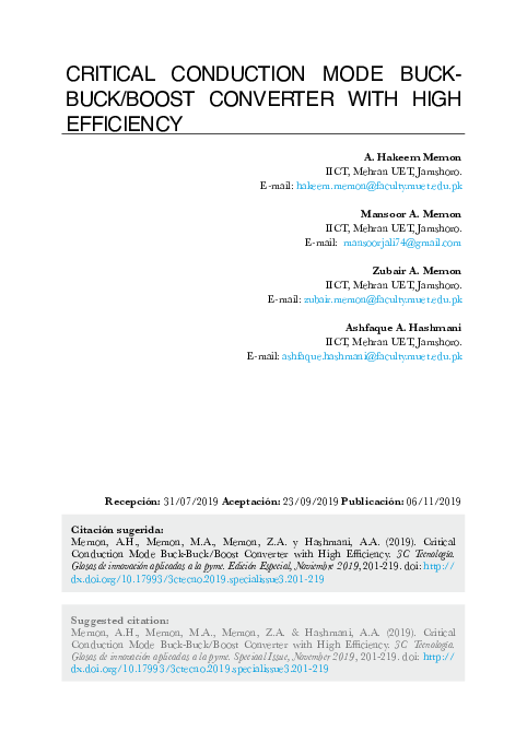 (PDF) Critical conduction mode Buck-Buck/Boost converter with high ...