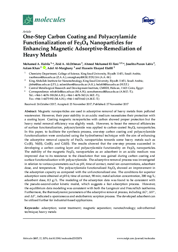 (PDF) One-Step Carbon Coating and Polyacrylamide Functionalization of ...