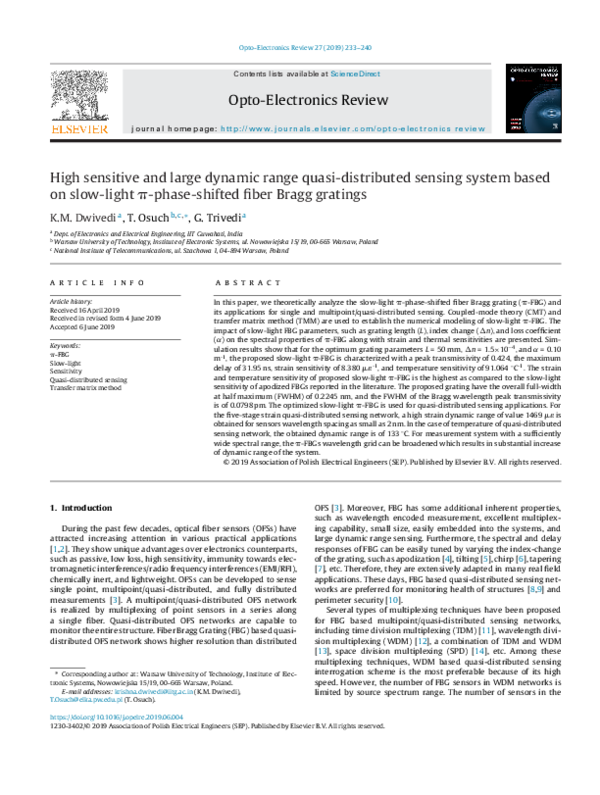 (PDF) High sensitive and large dynamic range quasi-distributed sensing ...