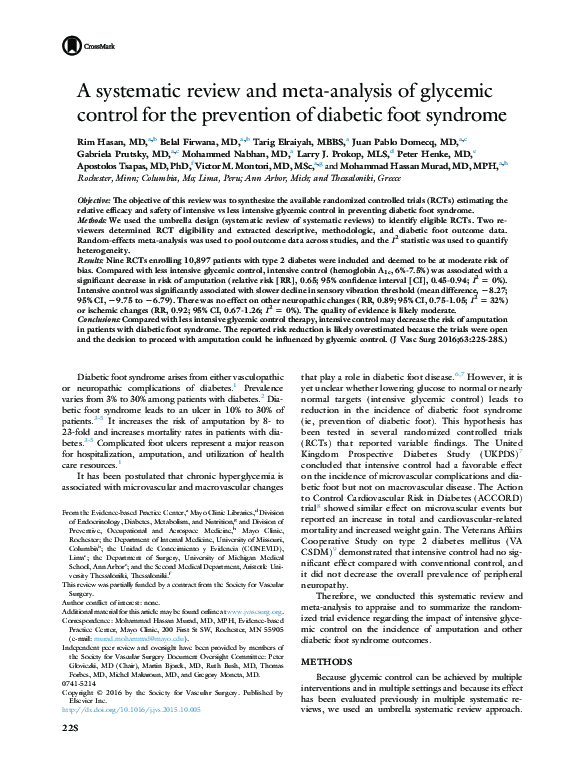 (PDF) A systematic review and meta-analysis of glycemic control for the ...