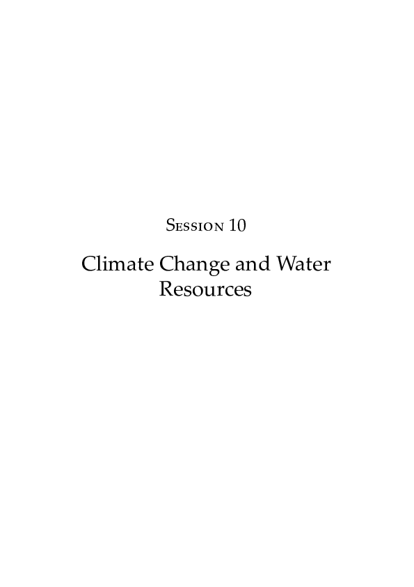 (PDF) Water security and climate change