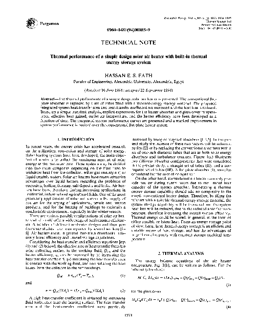 (PDF) Thermal performance of a simple design solar air heater with ...