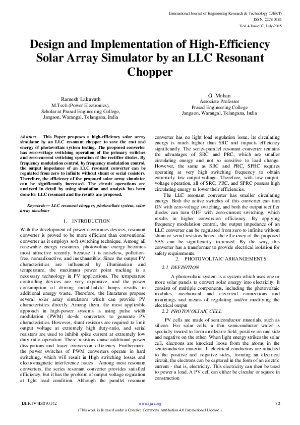 (PDF) Design and Implementation of High-Efficiency Solar Array ...