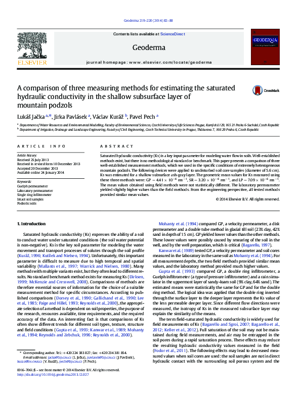 (PDF) A comparison of three measuring methods for estimating the ...