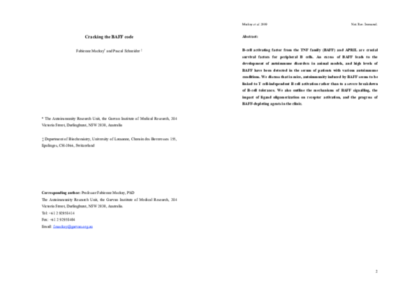 (PDF) Cracking the BAFF code