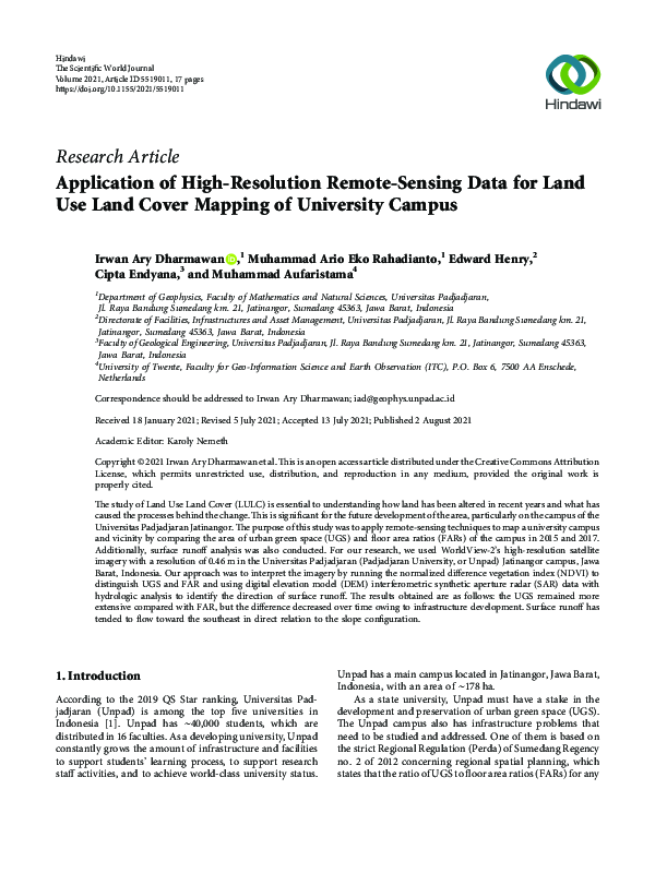 (PDF) Application of High-Resolution Remote-Sensing Data for Land Use ...