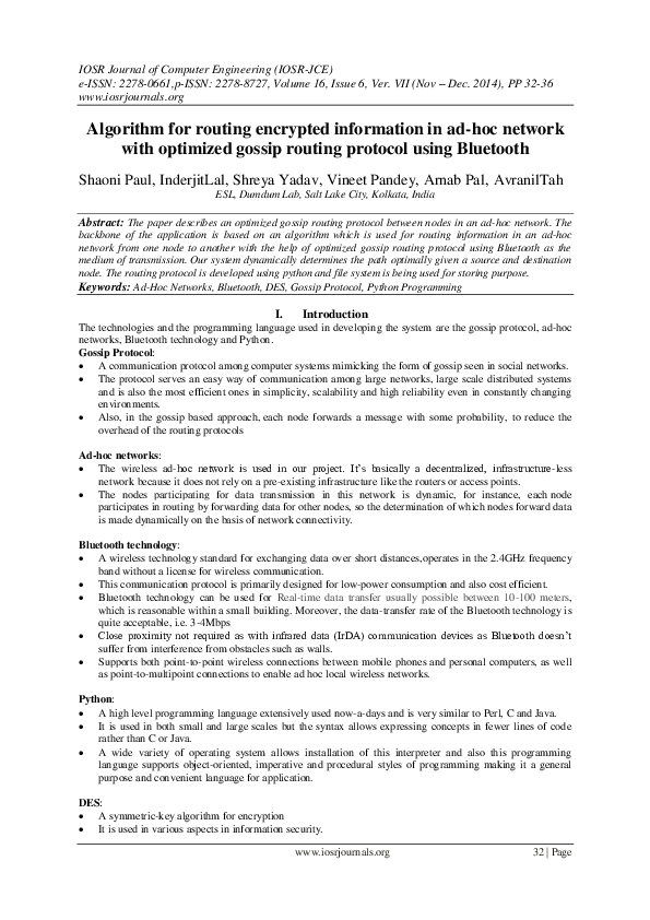 (PDF) Algorithm for routing encrypted information in ad-hoc network ...