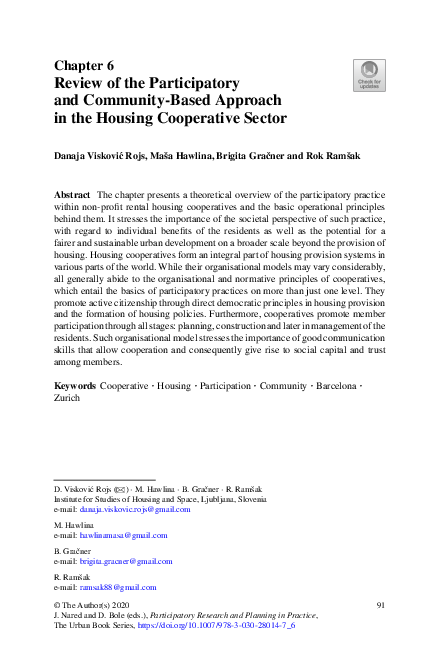 (PDF) Review of the Participatory and Community-Based Approach in the ...