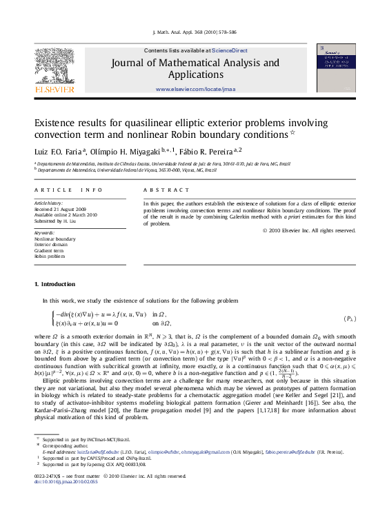 (PDF) Existence results for quasilinear elliptic exterior problems ...