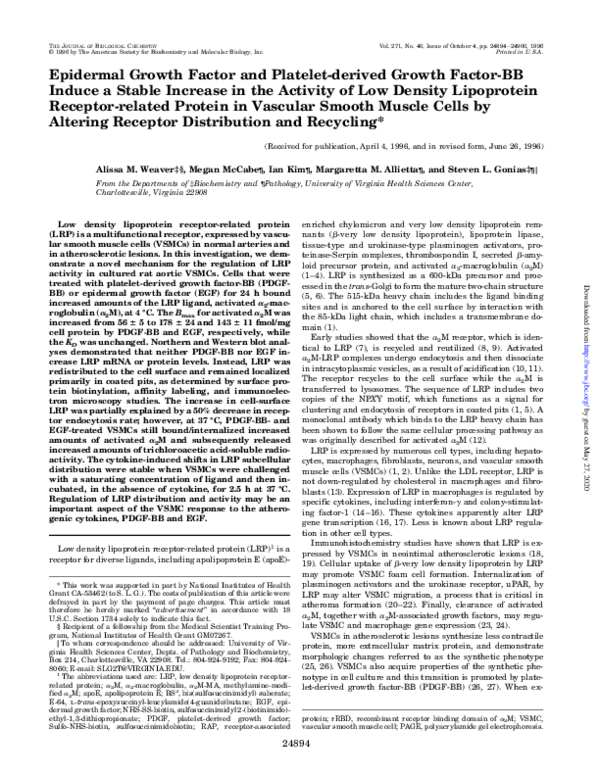 (PDF) Epidermal growth factor and platelet-derived growth factor-BB ...