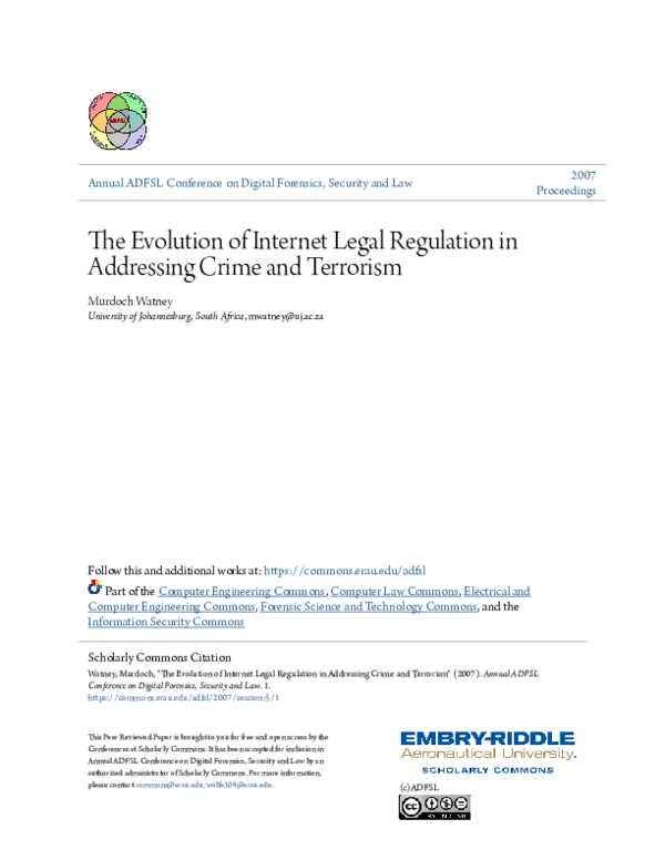 (PDF) The Evolution of Internet Legal Regulation in Addressing Crime ...