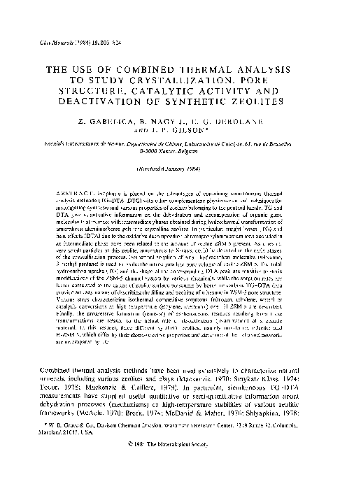 (PDF) The Use of Combined Thermal Analysis to Study Crystallization ...