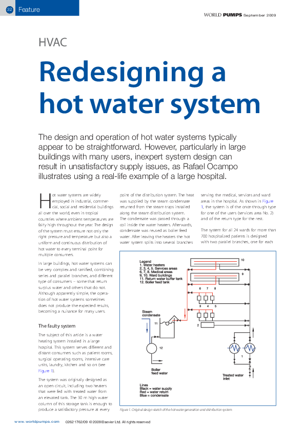 (PDF) Redesigning a hot water system
