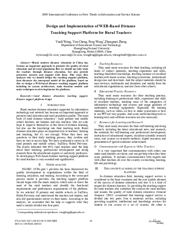 (PDF) Design and Implementation of WEB-Based Distance Teaching Support ...