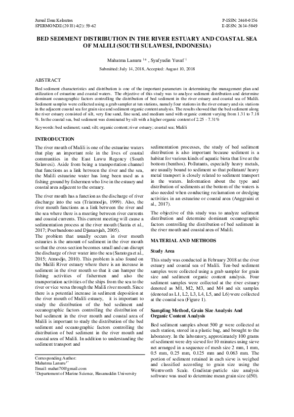 (PDF) Bed Sediment Distribution in the River Estuary and Coastal Sea of ...