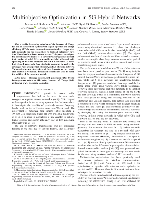 (PDF) Multiobjective Optimization in 5G Hybrid Networks