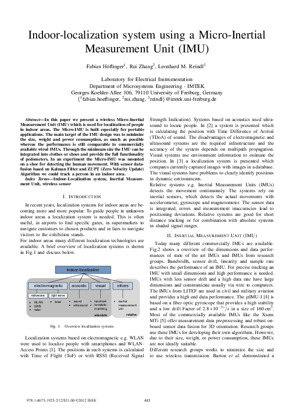 (PDF) Indoor-localization system using a Micro-Inertial Measurement ...