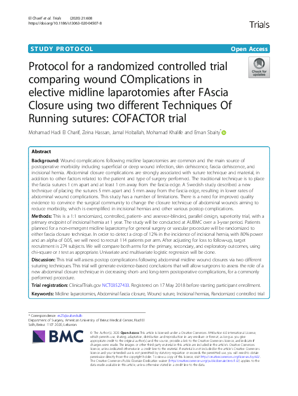 (PDF) Protocol for a randomized controlled trial comparing wound ...