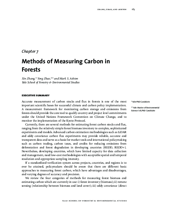 (PDF) Managing Forest Carbon in a Changing Climate