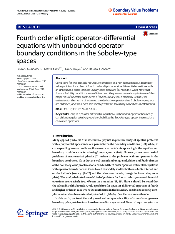 (PDF) Fourth order elliptic operator-differential equations with ...