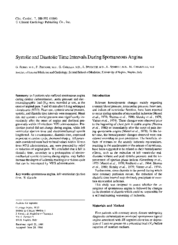 (PDF) Systolic and diastolic time intervals during spontaneous angina