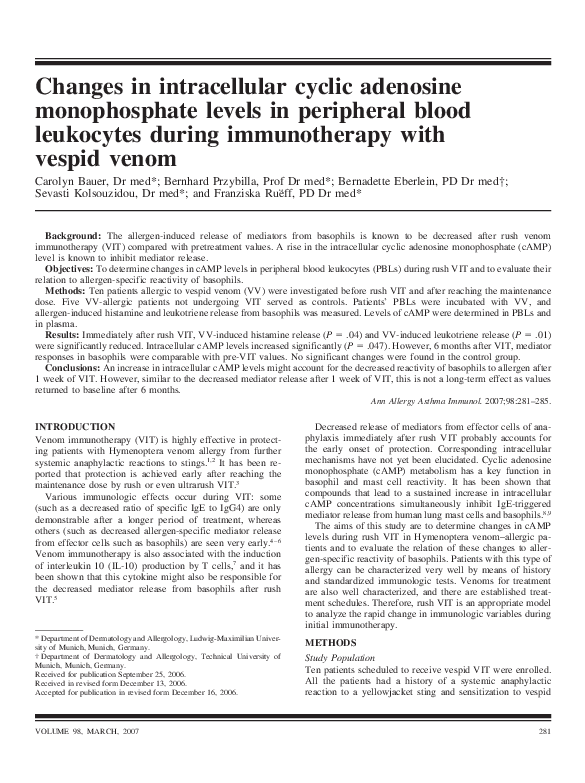 (PDF) Changes in intracellular cyclic adenosine monophosphate levels in ...