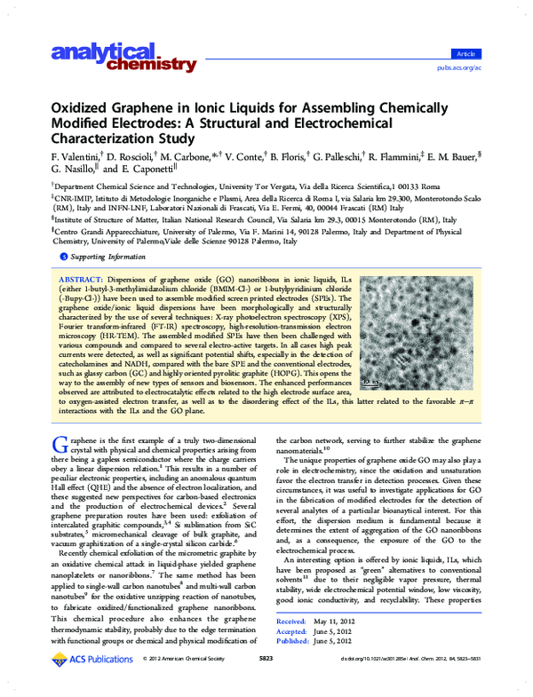 (PDF) Oxidized Graphene in Ionic Liquids for Assembling Chemically ...