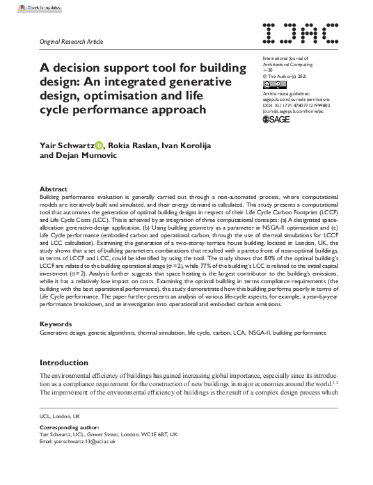 (PDF) A decision support tool for building design: An integrated ...