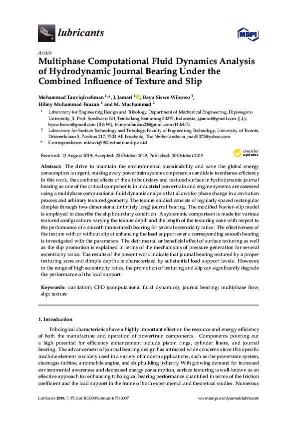 (PDF) Multiphase Computational Fluid Dynamics Analysis of Hydrodynamic ...