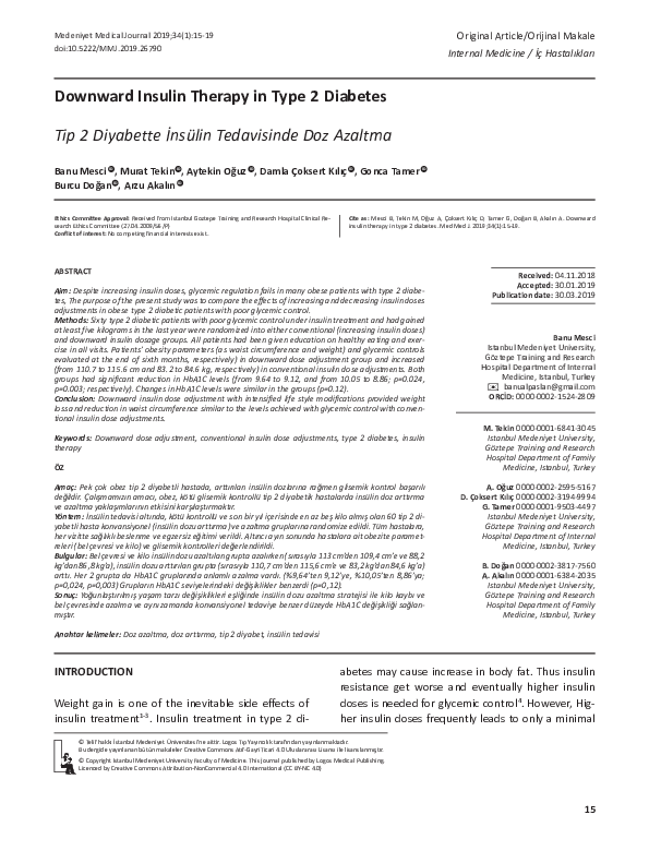 (PDF) Downward Insulin Therapy in Type 2 Diabetes