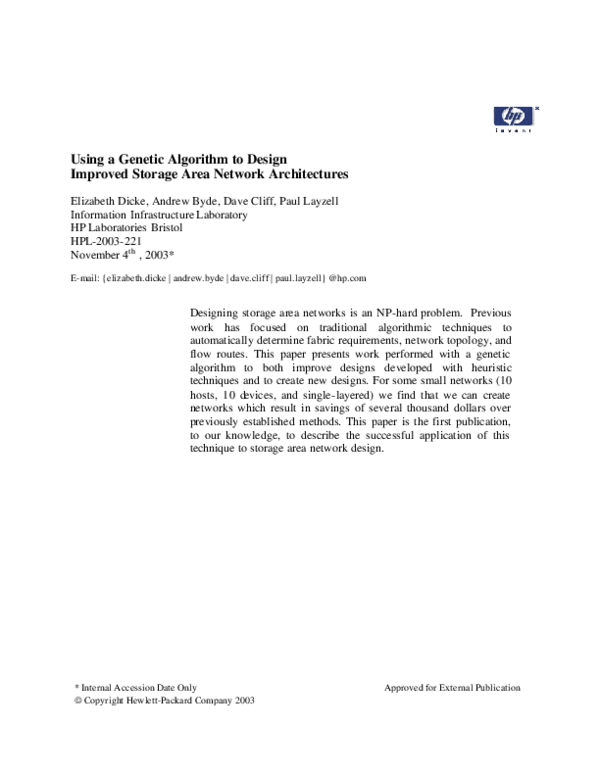 (PDF) Using a Genetic Algorithm to Design and Improve Storage Area ...