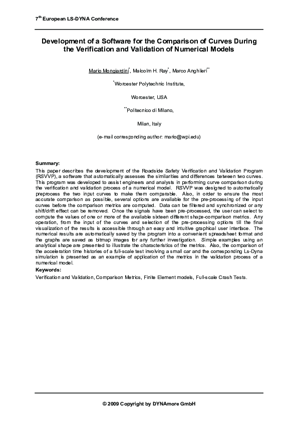 (PDF) Development of a Software for the Comparison of Curves During the ...