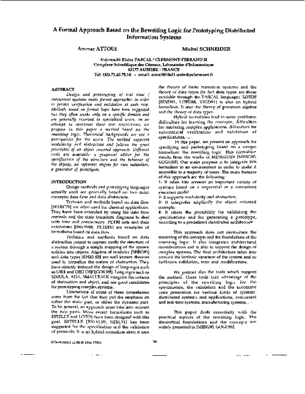 (PDF) A formal approach based on the rewriting logic for prototyping ...