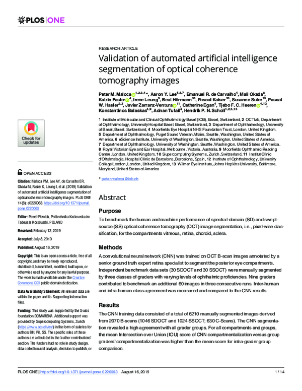 (PDF) Validation of automated artificial intelligence segmentation of ...