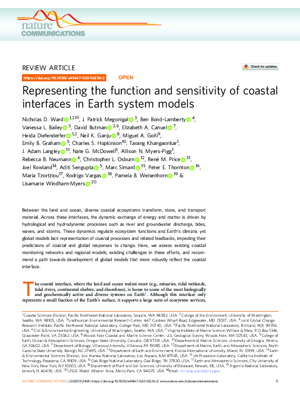 (PDF) Representing the function and sensitivity of coastal interfaces ...