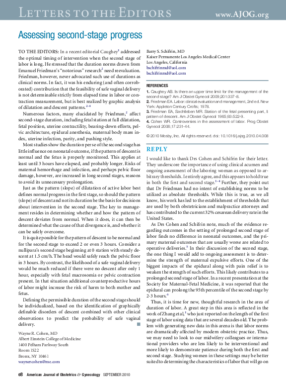(PDF) Assessing second-stage progress