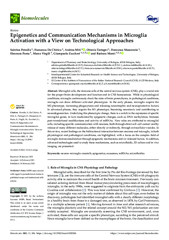 (PDF) Epigenetics and Communication Mechanisms in Microglia Activation ...