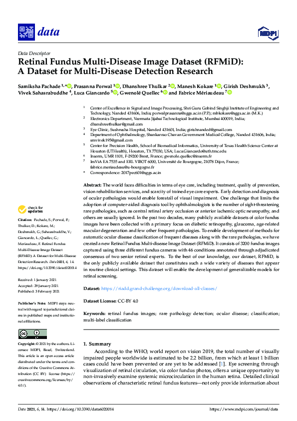 (PDF) Retinal Fundus Multi-Disease Image Dataset (RFMiD): A Dataset for ...