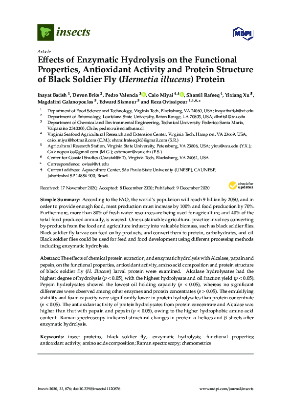 (PDF) Effects of Enzymatic Hydrolysis on the Functional Properties ...