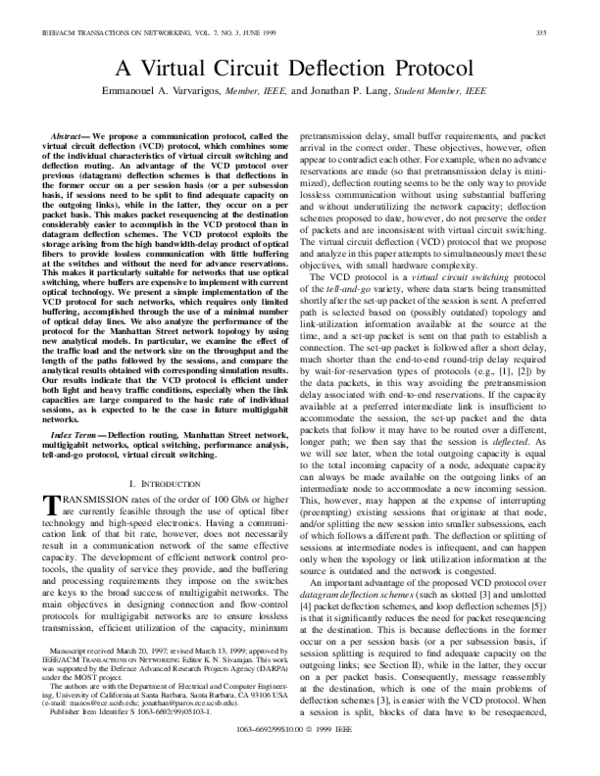 (PDF) A virtual circuit deflection protocol