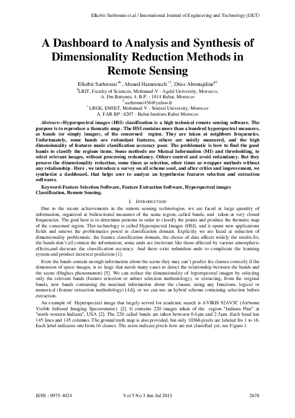 (PDF) A dashboard to analysis and synthesis of dimensionality reduction ...