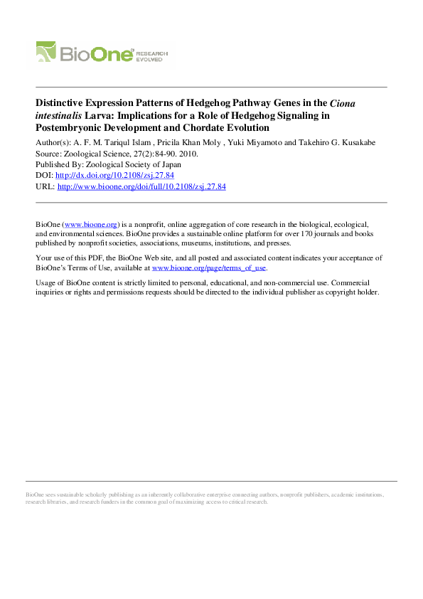 (PDF) Distinctive Expression Patterns of Hedgehog Pathway Genes In the ...