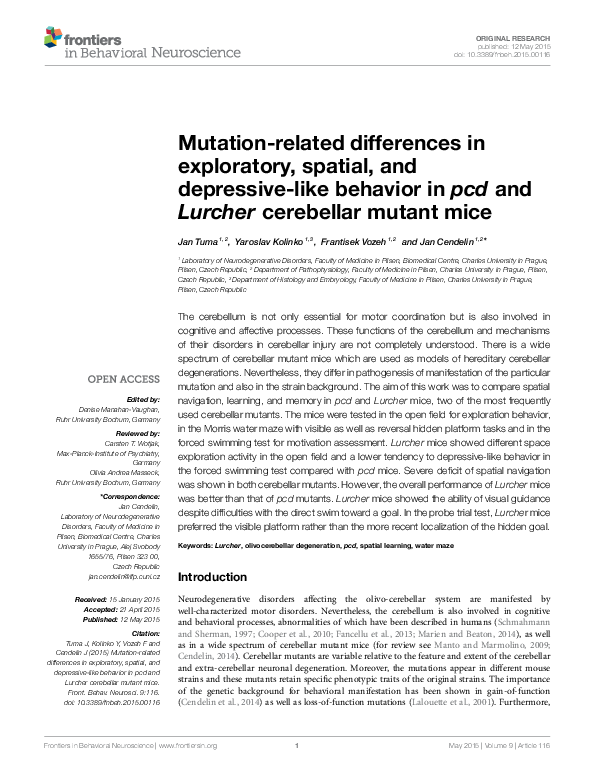 (PDF) Mutation-related differences in exploratory, spatial, and ...